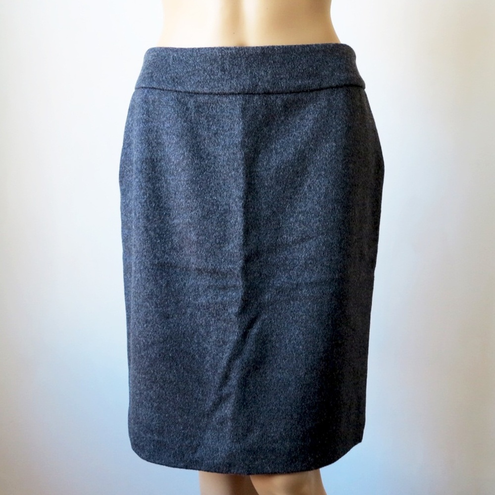 J. McLaughlin Gray Wool Cashmere Midi Skirt $185